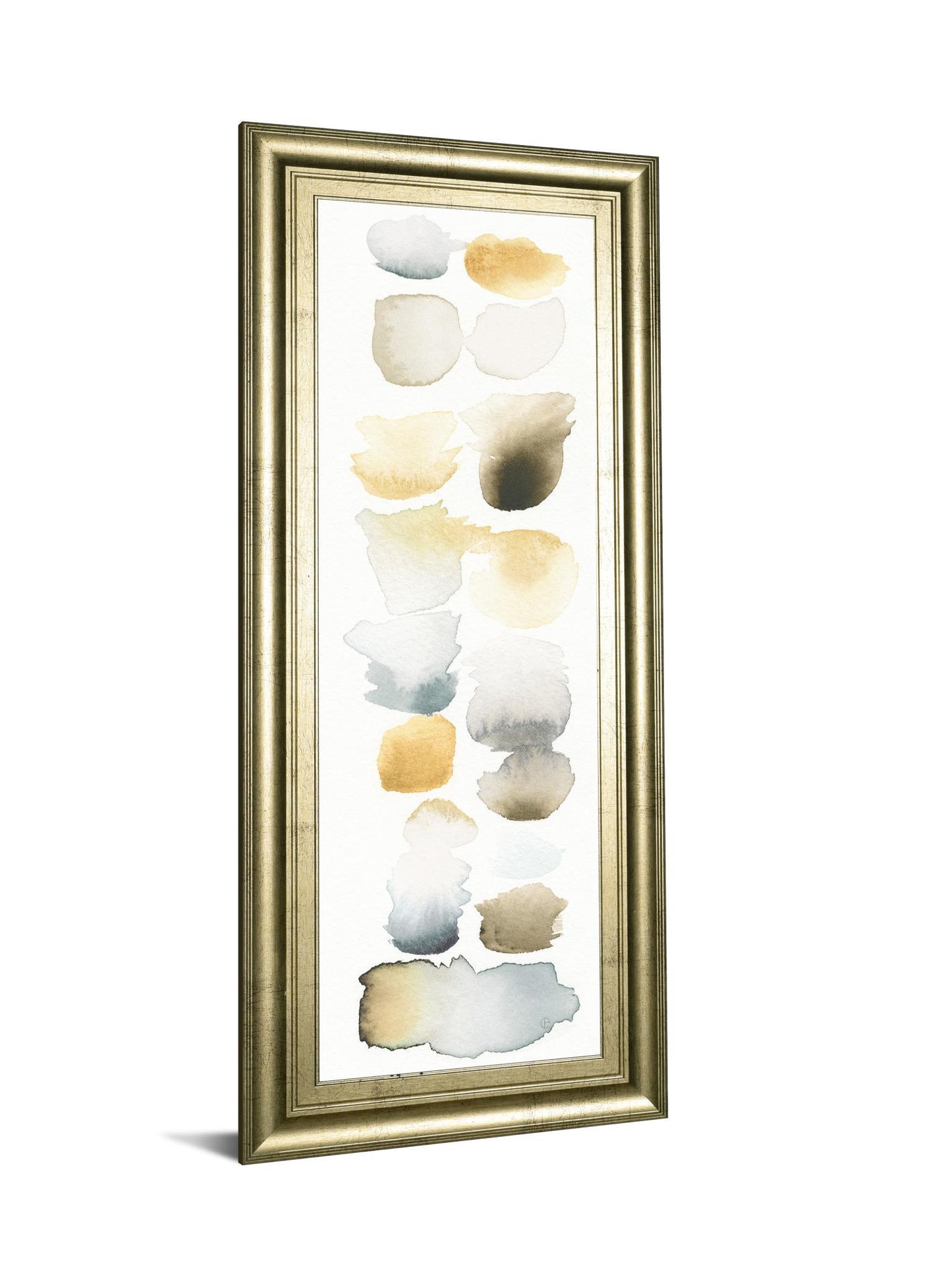 Watercolor Swatch Panel Il By Elyse De Neige - Framed Print Wall Art - White Classy Art