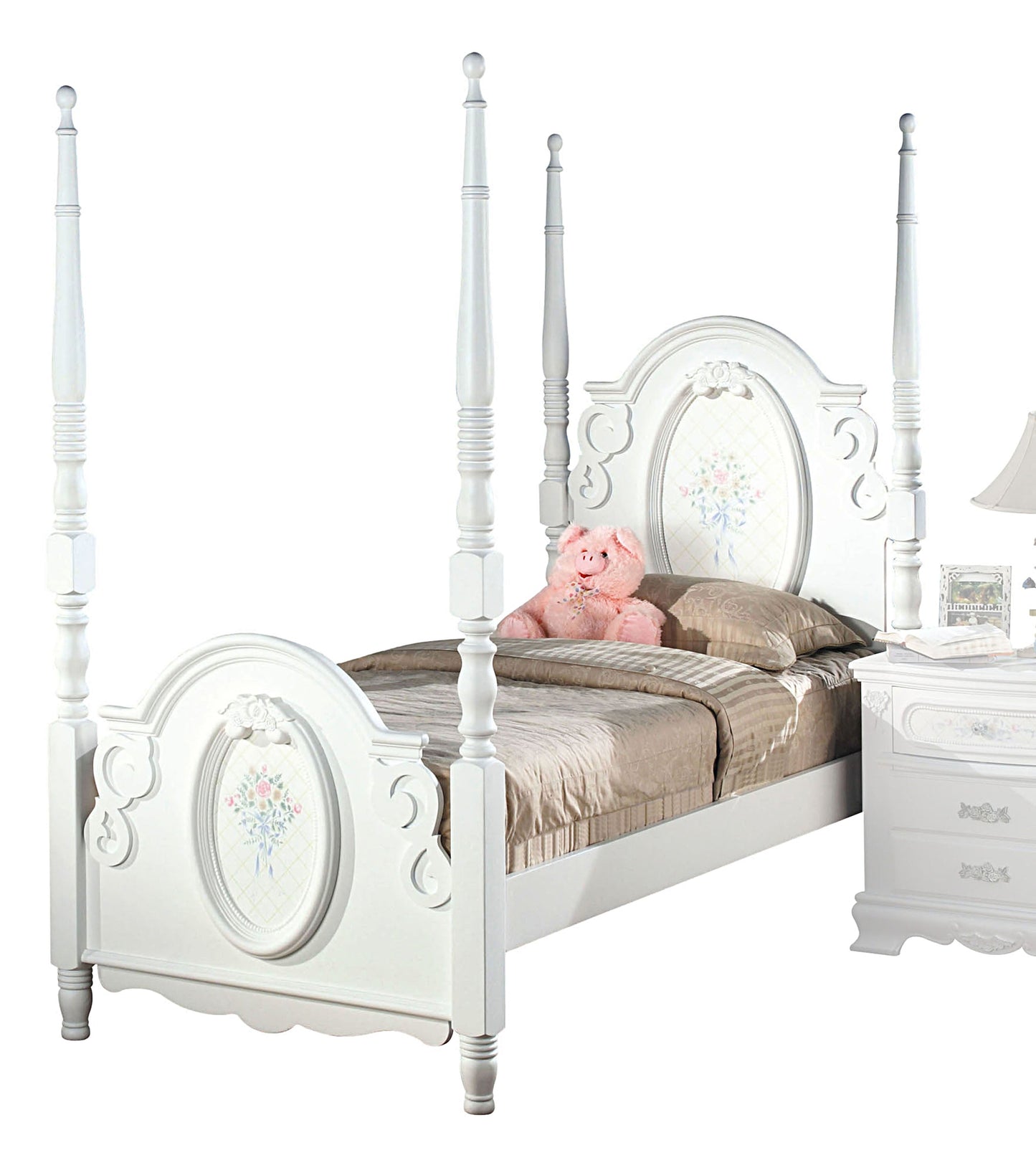 Flora White Twin Bed ACME East