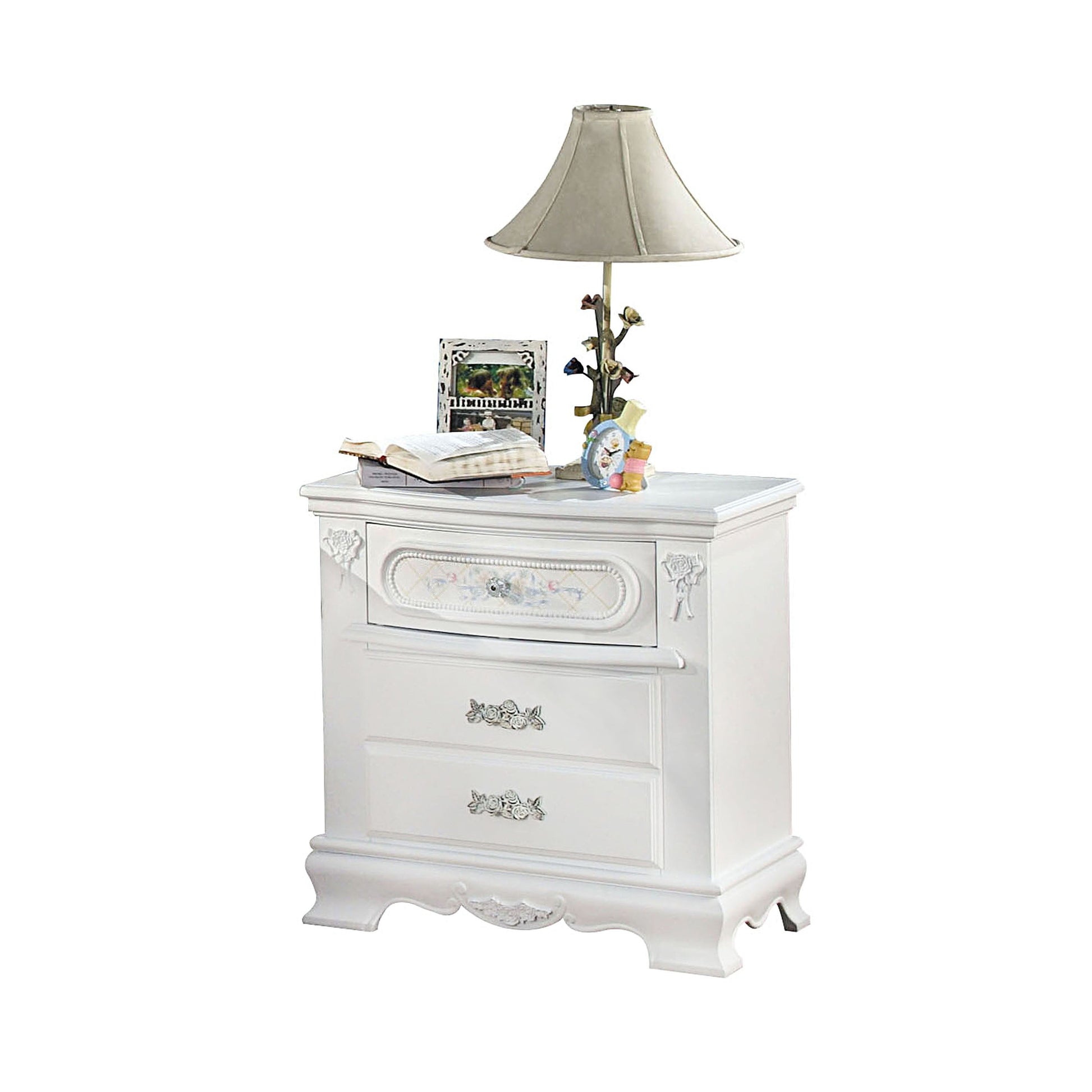 Flora White Nightstand ACME East