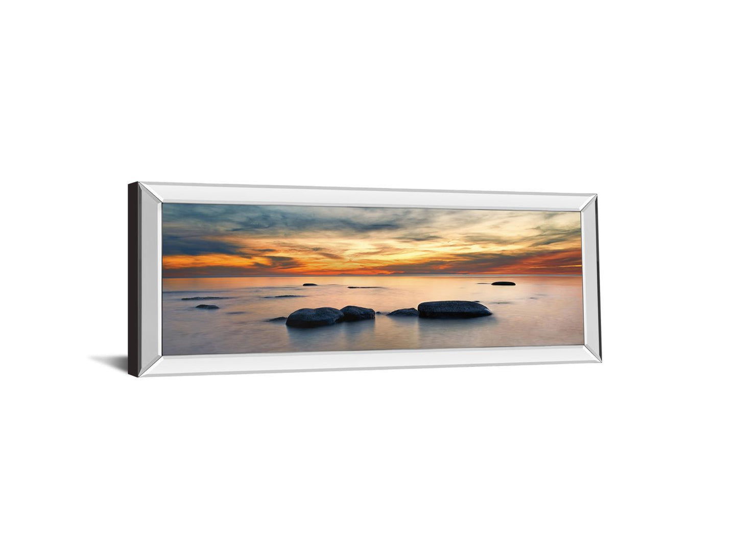 Bit Of Heaven By Daniel J. Bellyk - Mirrored Frame Wall Art - Orange Classy Art