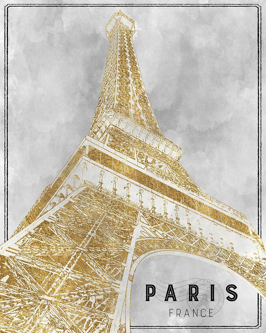 Shimmering Eiffel By Natalie Carpentieri (Small) - Gold Classy Art