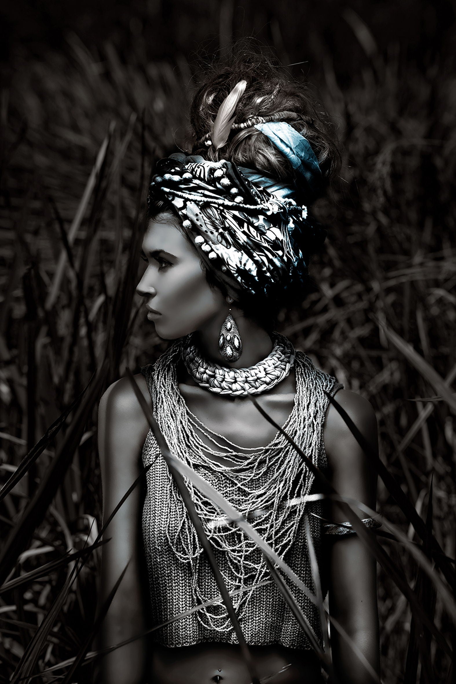 Floating Tempered Glass With Foil Waiting - Dark Gray Classy Art