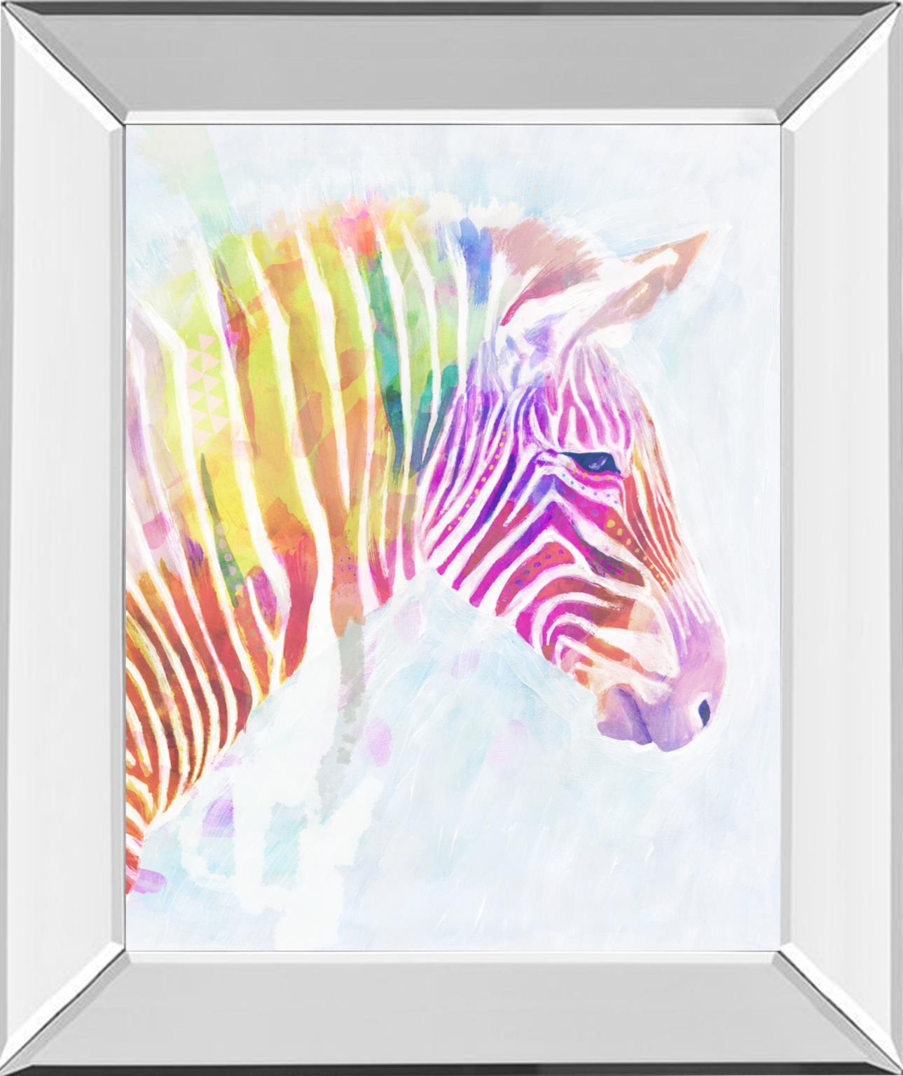 Fluorescent Zebra II By Victoria Borges - Purple Classy Art