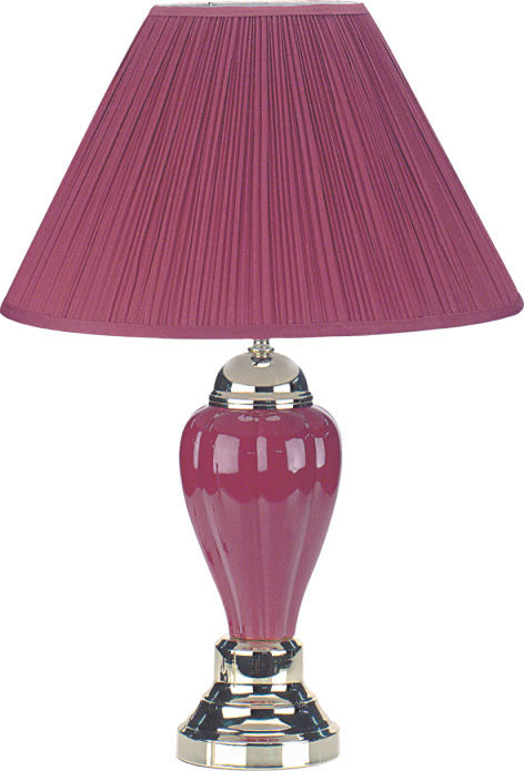 Pottery Burgundy Table Lamp ACME East