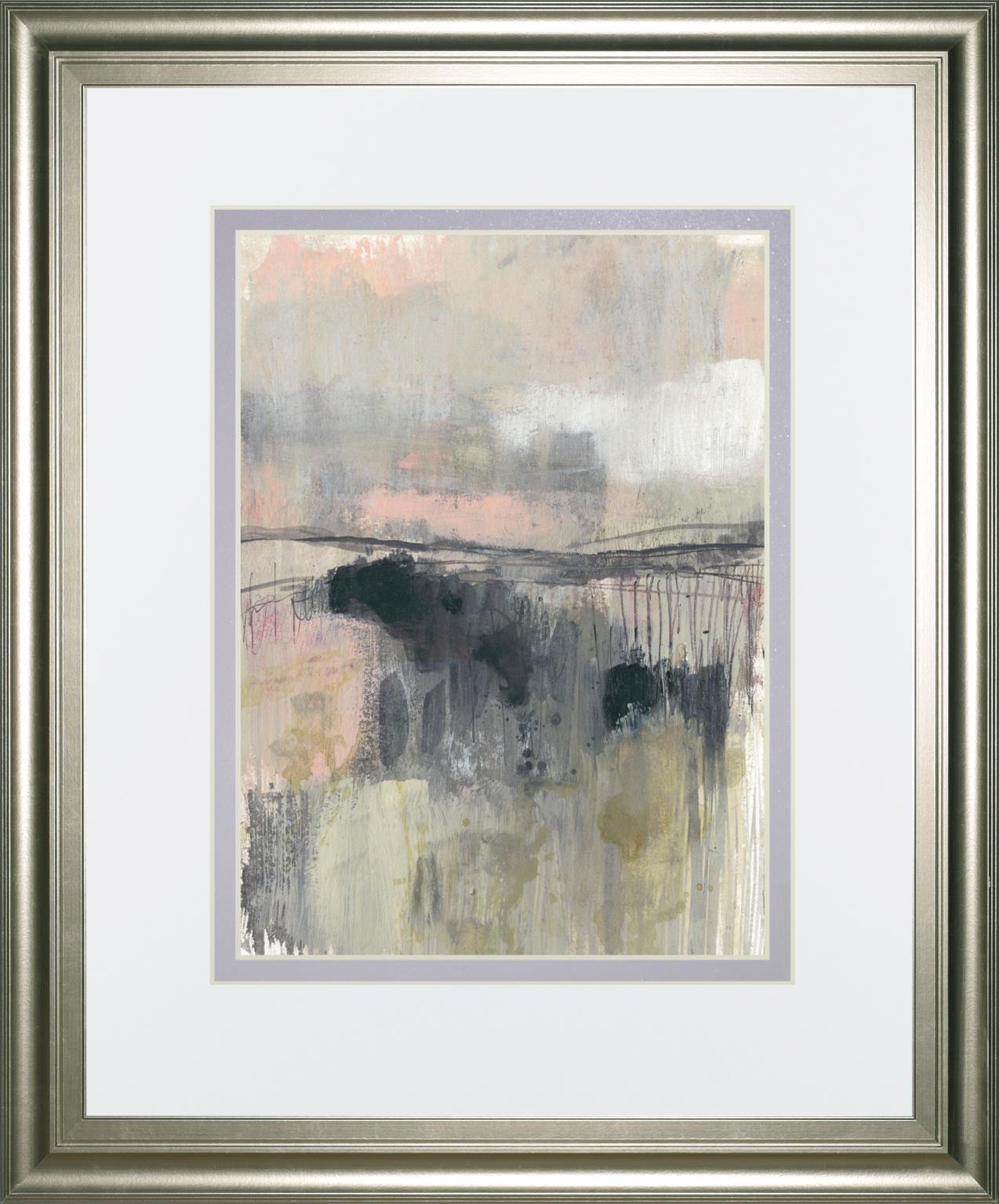 34x40 Blush Horizon II By Jennifer Goldberger - Dark Gray Classy Art