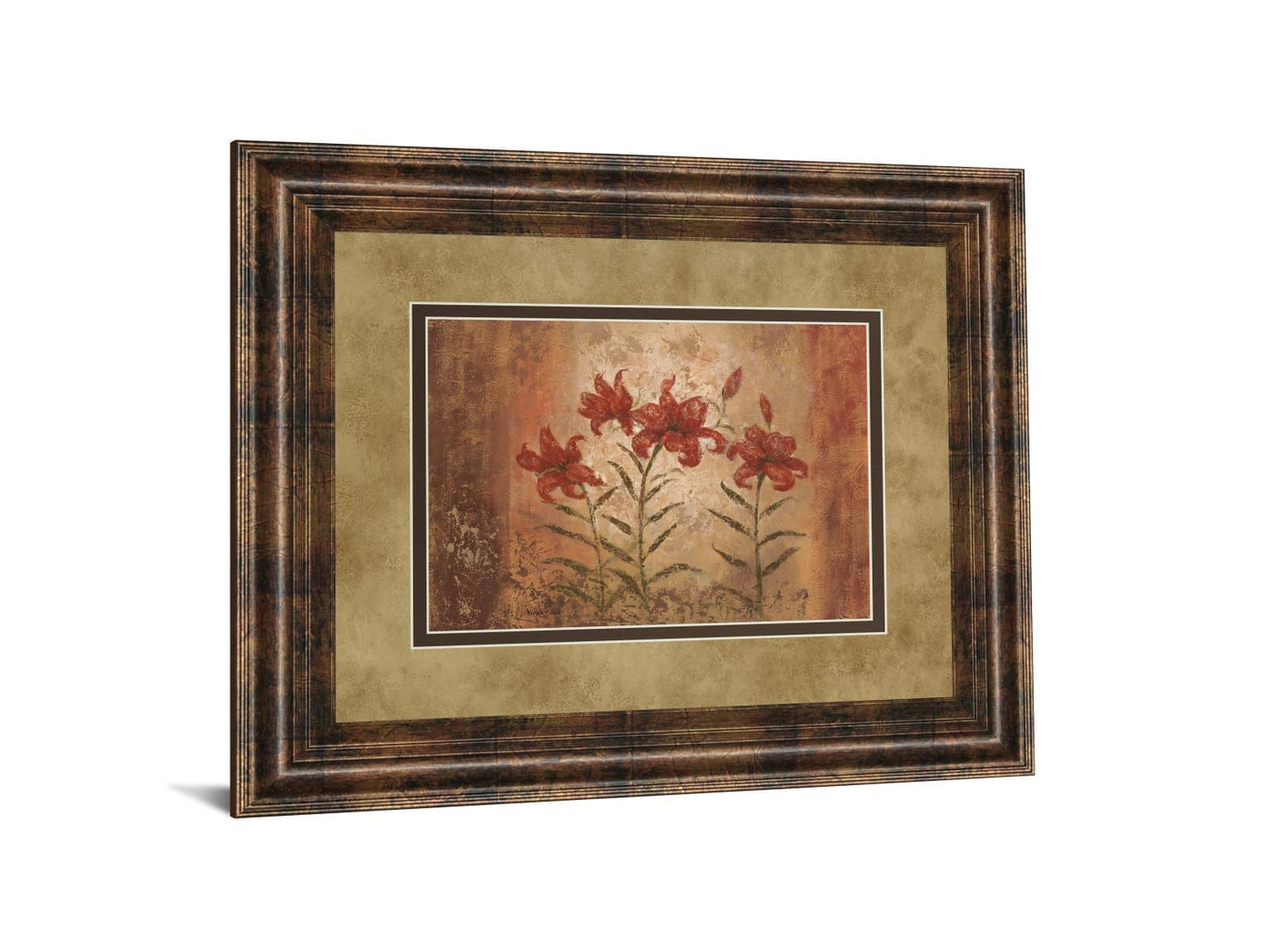 The Lily Style By Vivian Flasch - Framed Print Wall Art - Red Classy Art