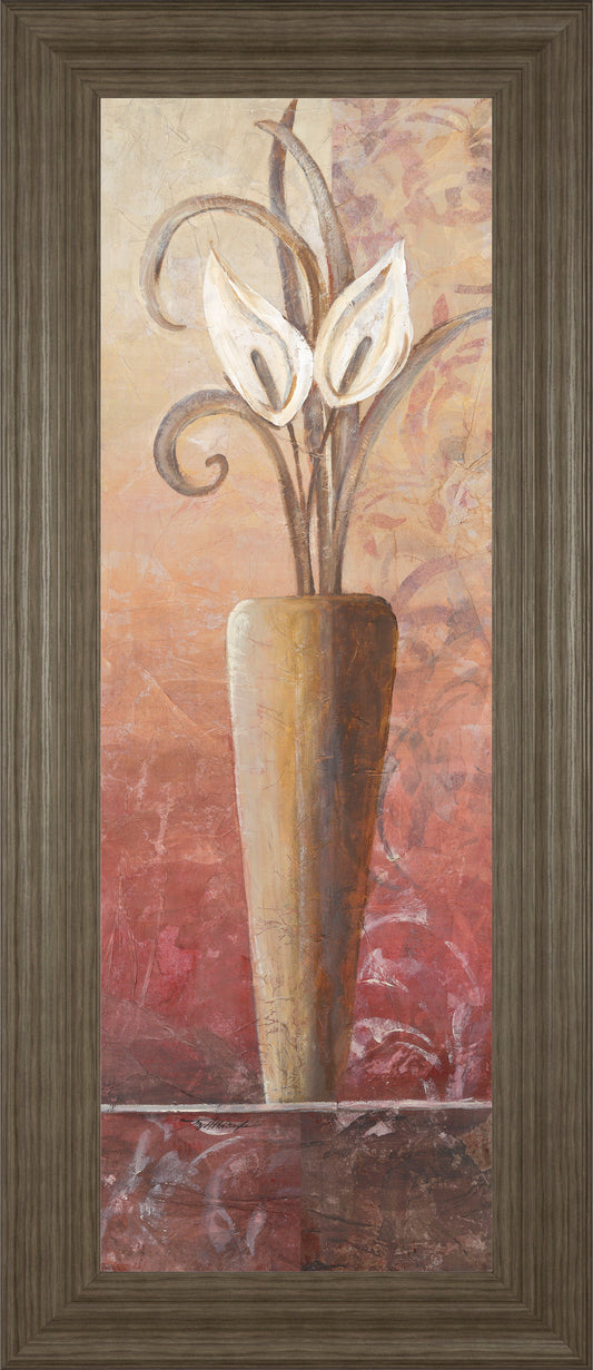 Flower In Vase I - Framed Print Wall Art - Red Classy Art