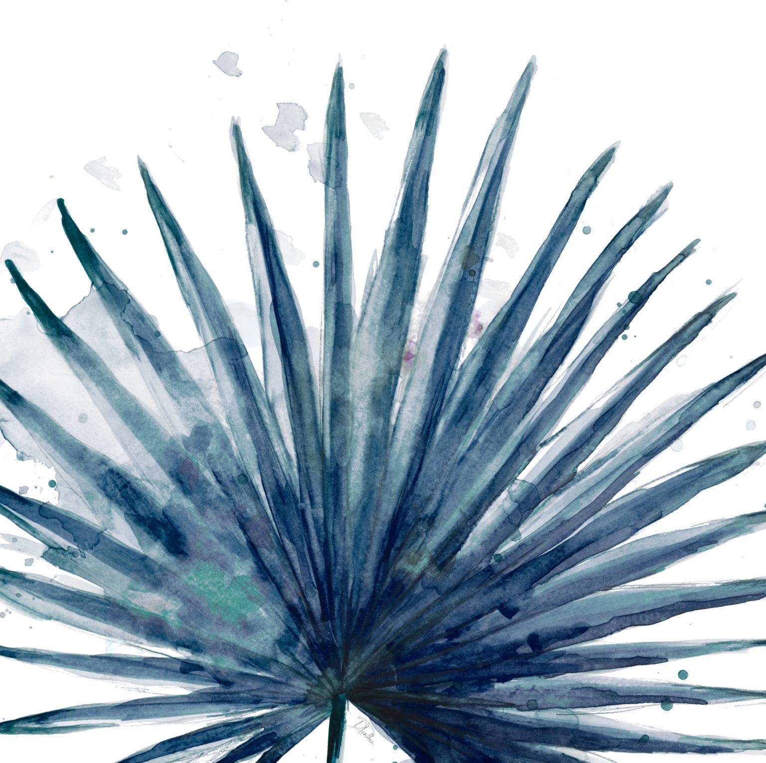 Teal Palm Frond Square By Patricia Pinto - Blue Classy Art