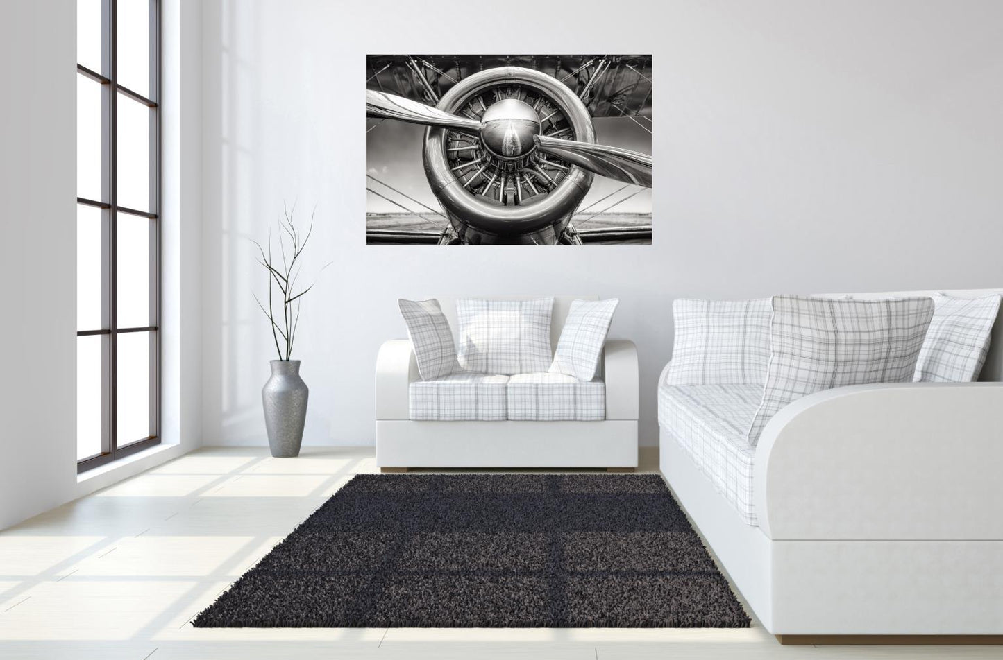 Tempered Glass With Foil - Propeller 2 - Dark Gray Classy Art