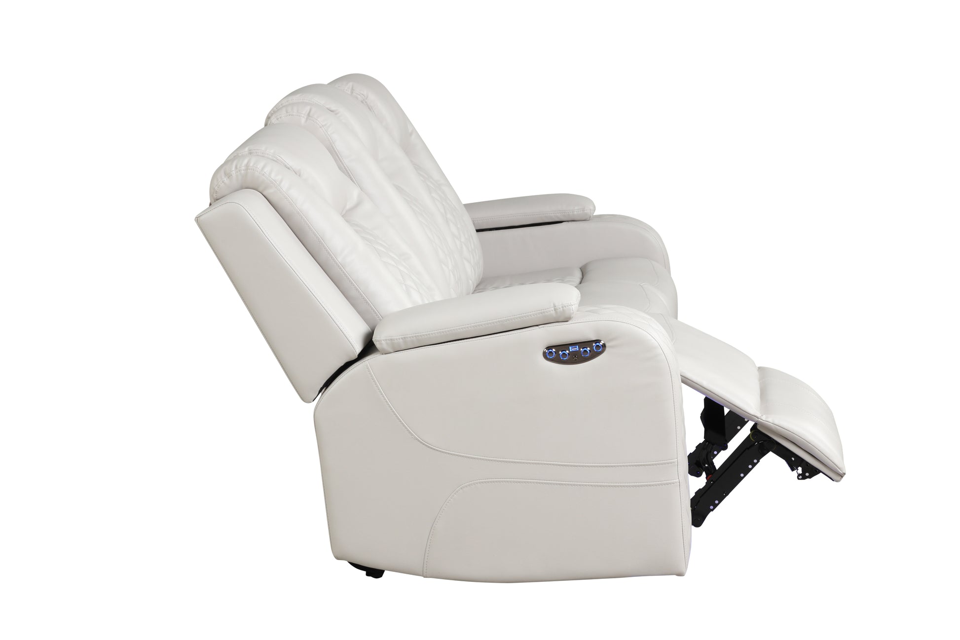 Benz LED & Power Recliner 2 PC Made With Faux Leather in Ice House to Home Furnishings LLC