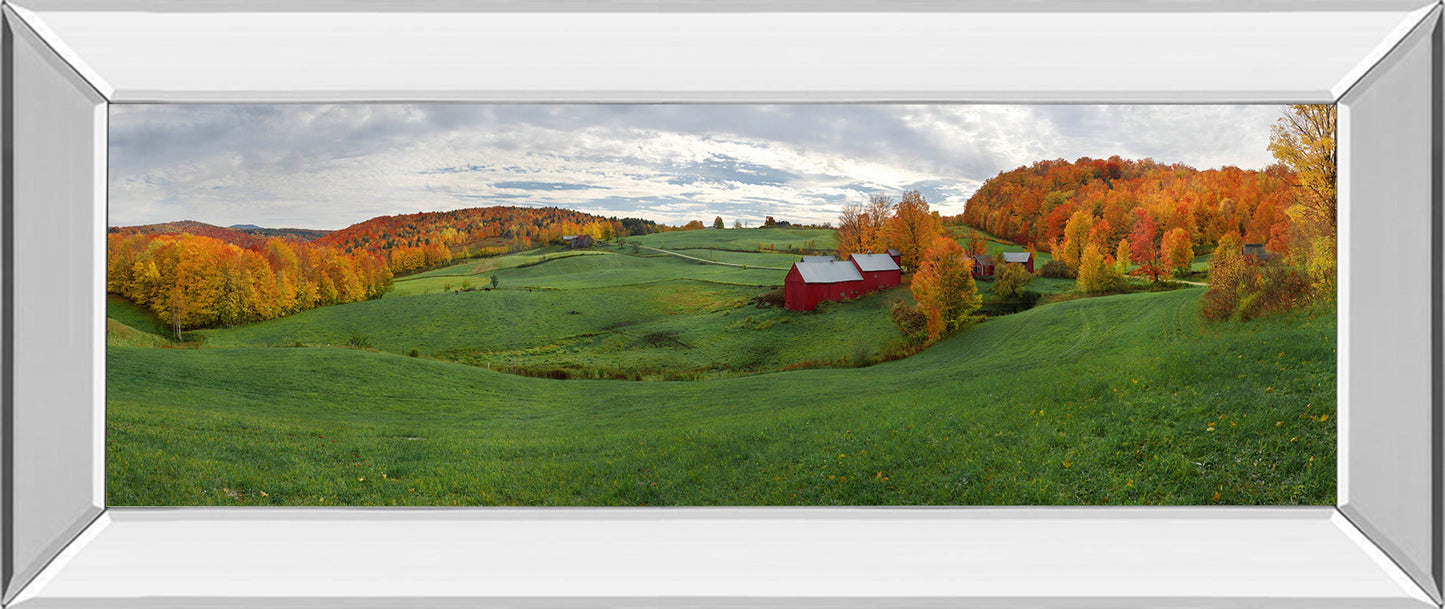 Jenne Farm By Shelley Lake - Mirror Framed Print Wall Art - Green Classy Art