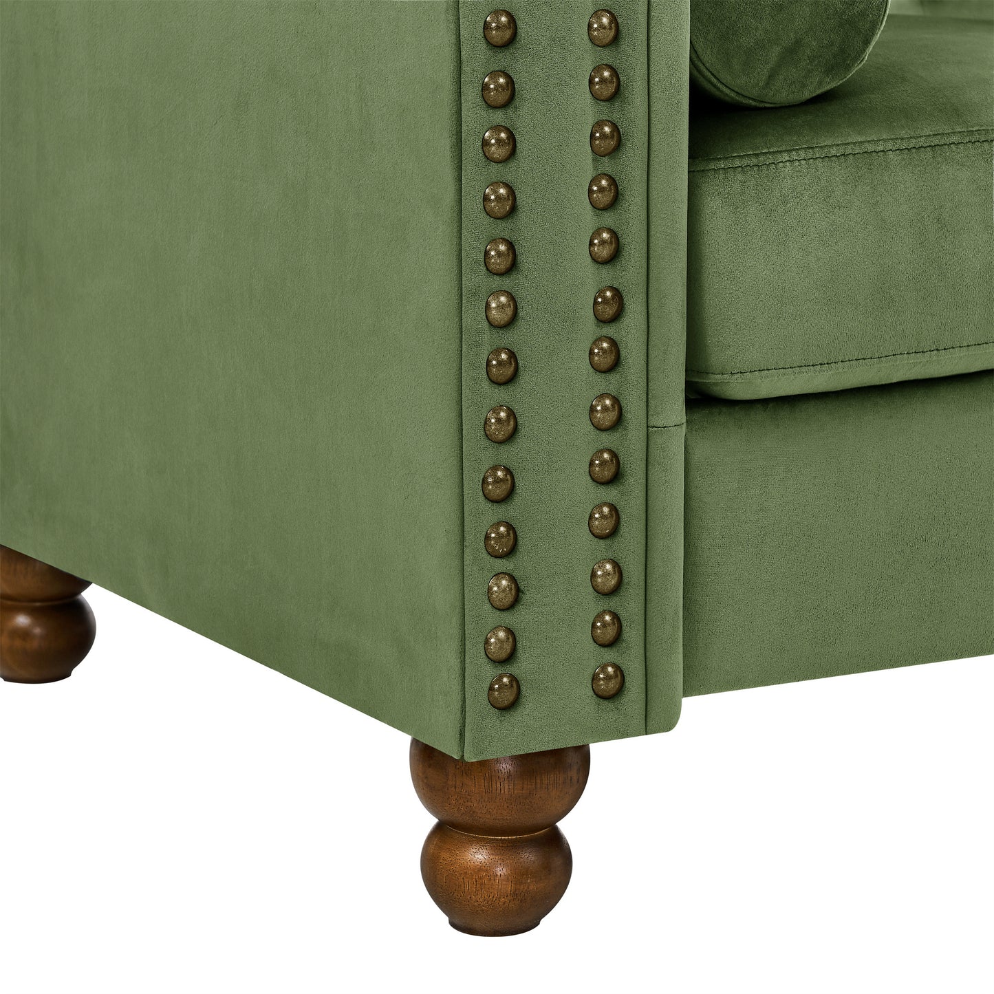 PHOYAL Large LOVE SEAT, Velvet Sofa TWO-seat Sofa  Classic Tufted Chesterfield Settee Sofa Modern 2 Seater Couch Furniture Tufted Back for Living Room (Green) ***(FREE SHIPPING)*** House to Home Furnishings LLC