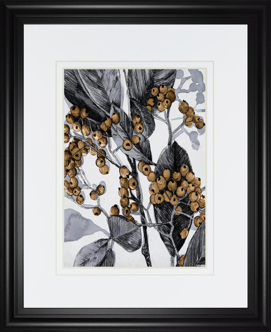 34x40 Holly Shadow II By Emma Caroline - Dark Gray Classy Art