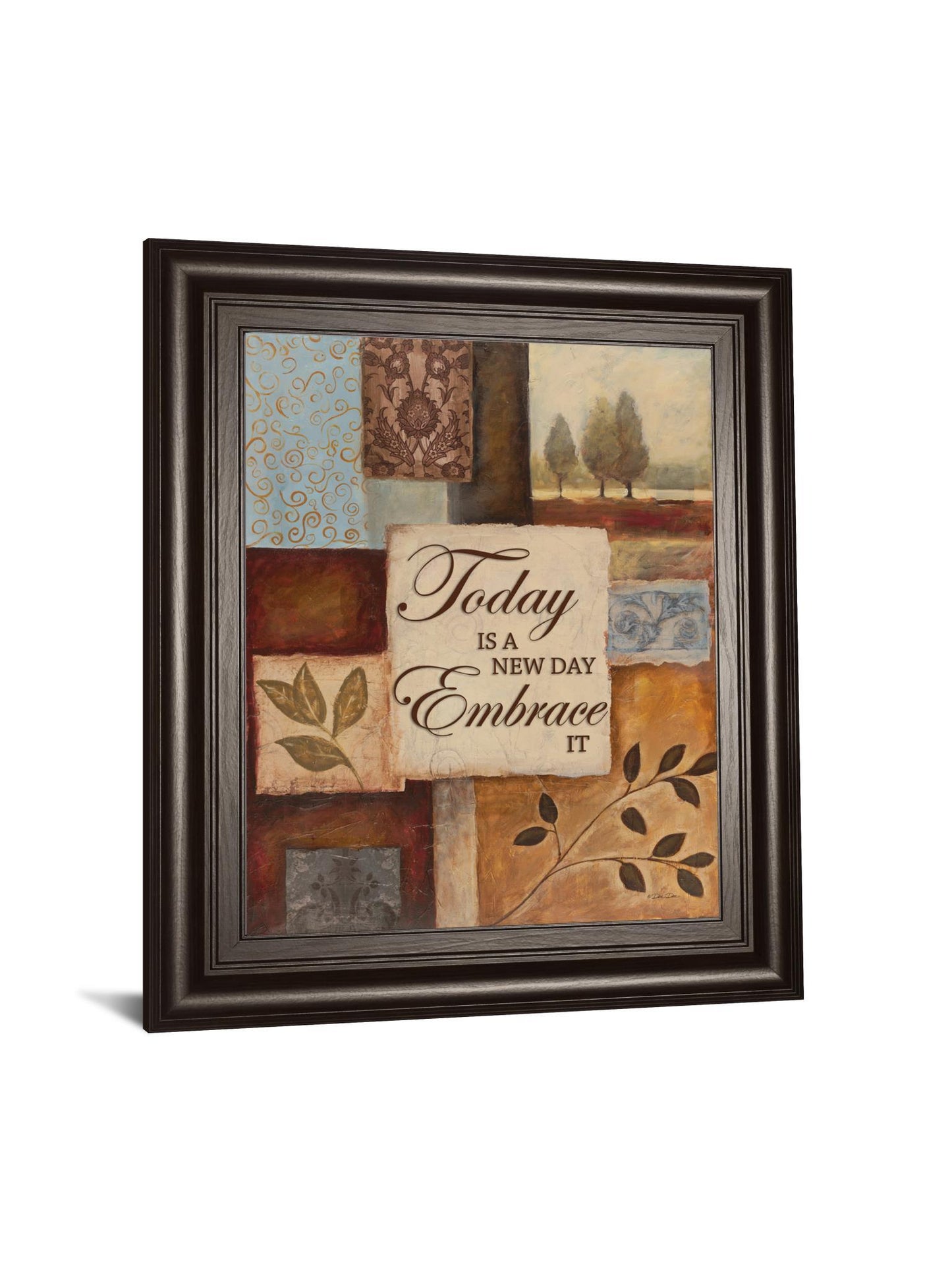 New Day By Dee Dee - Framed Print Wall Art - Dark Brown Classy Art