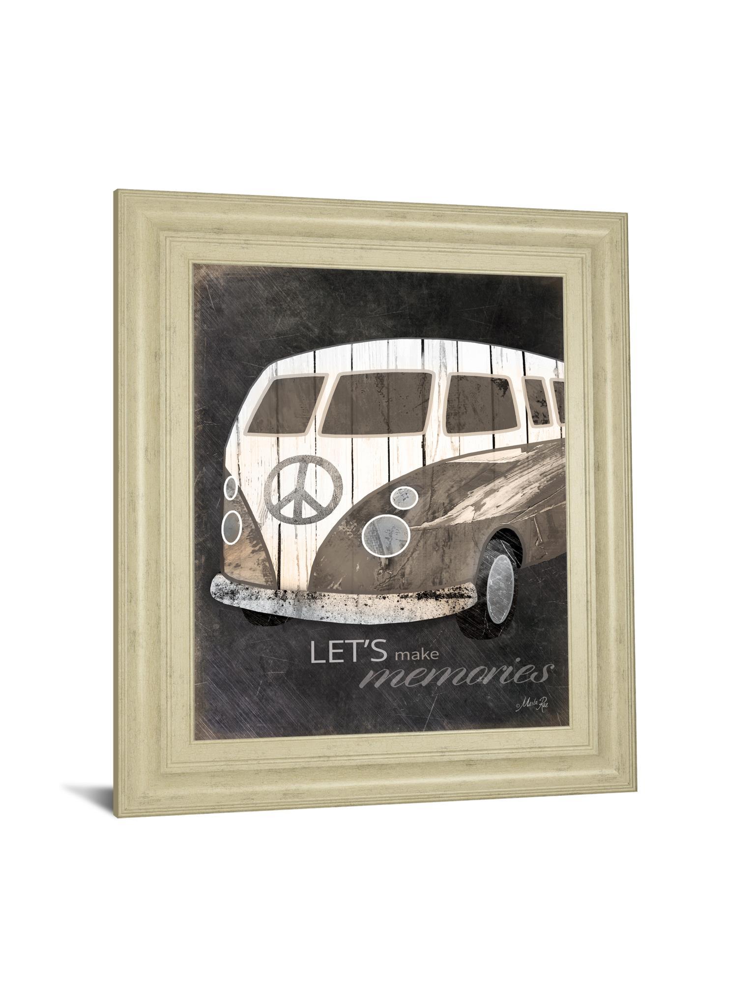 Let's Make Memories By Marla Rae - Framed Print Wall Art - Dark Gray Classy Art