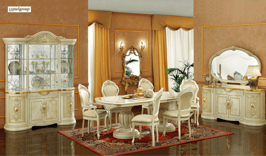 ESF Furniture - Leonardo 8 Piece Dining Room Set w/18 - LEONARDOTABLE-8SET ESF Furniture