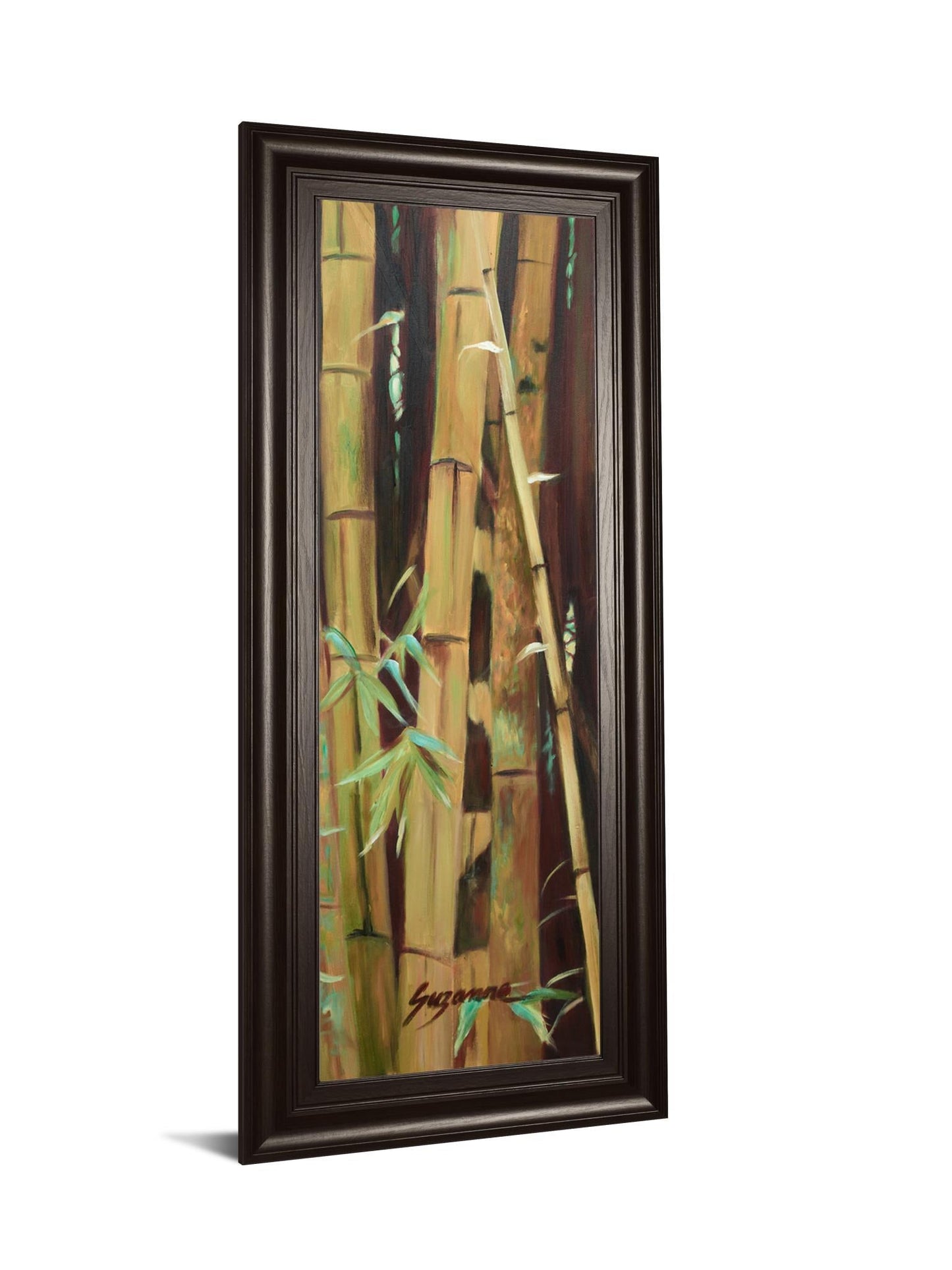 Bamboo Finale Il By Suzanne Wilkins - Framed Print Wall Art - Green Classy Art