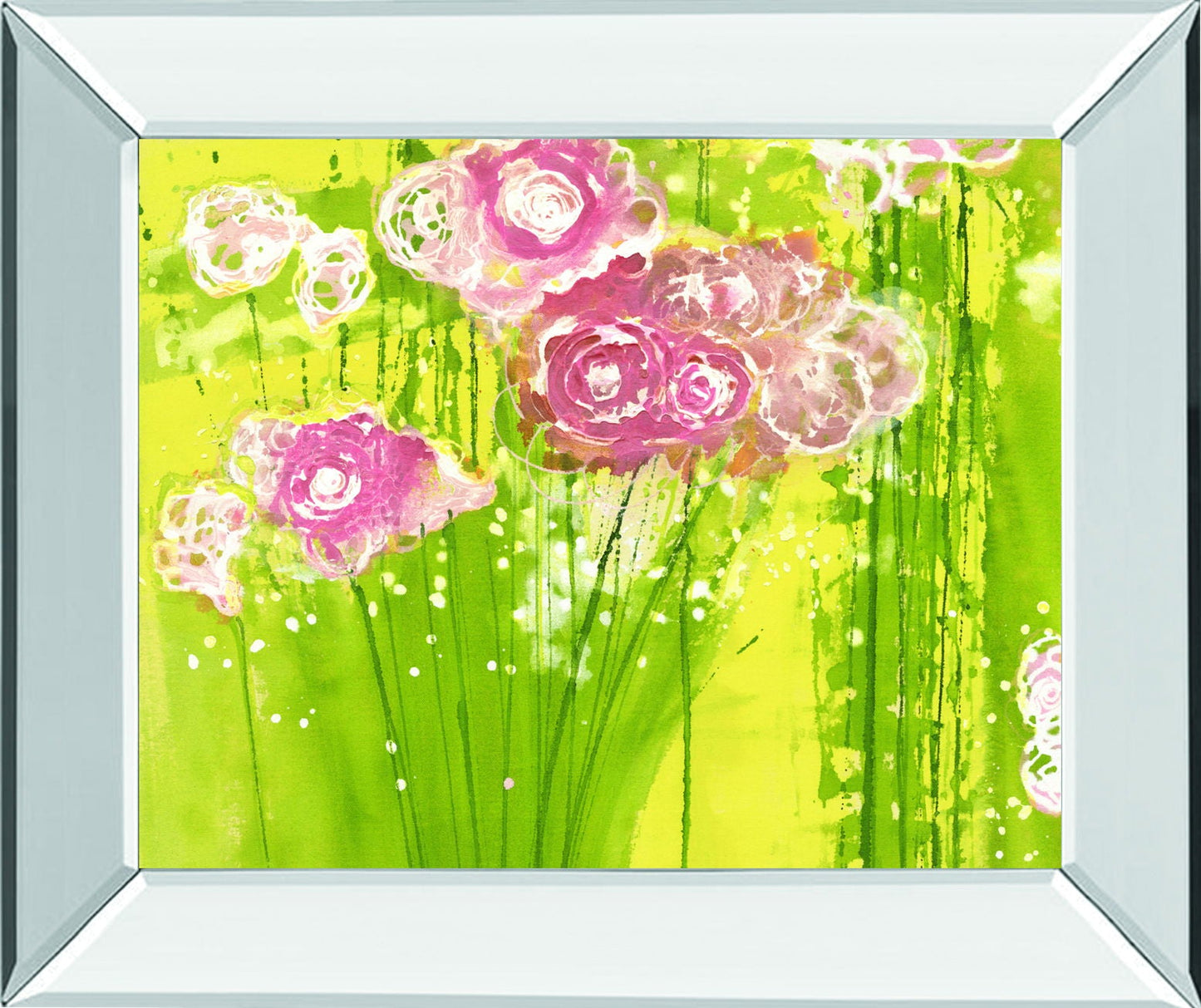 Spring Garden By Clusiau, A.C. - Mirror Framed Print Wall Art - Green Classy Art