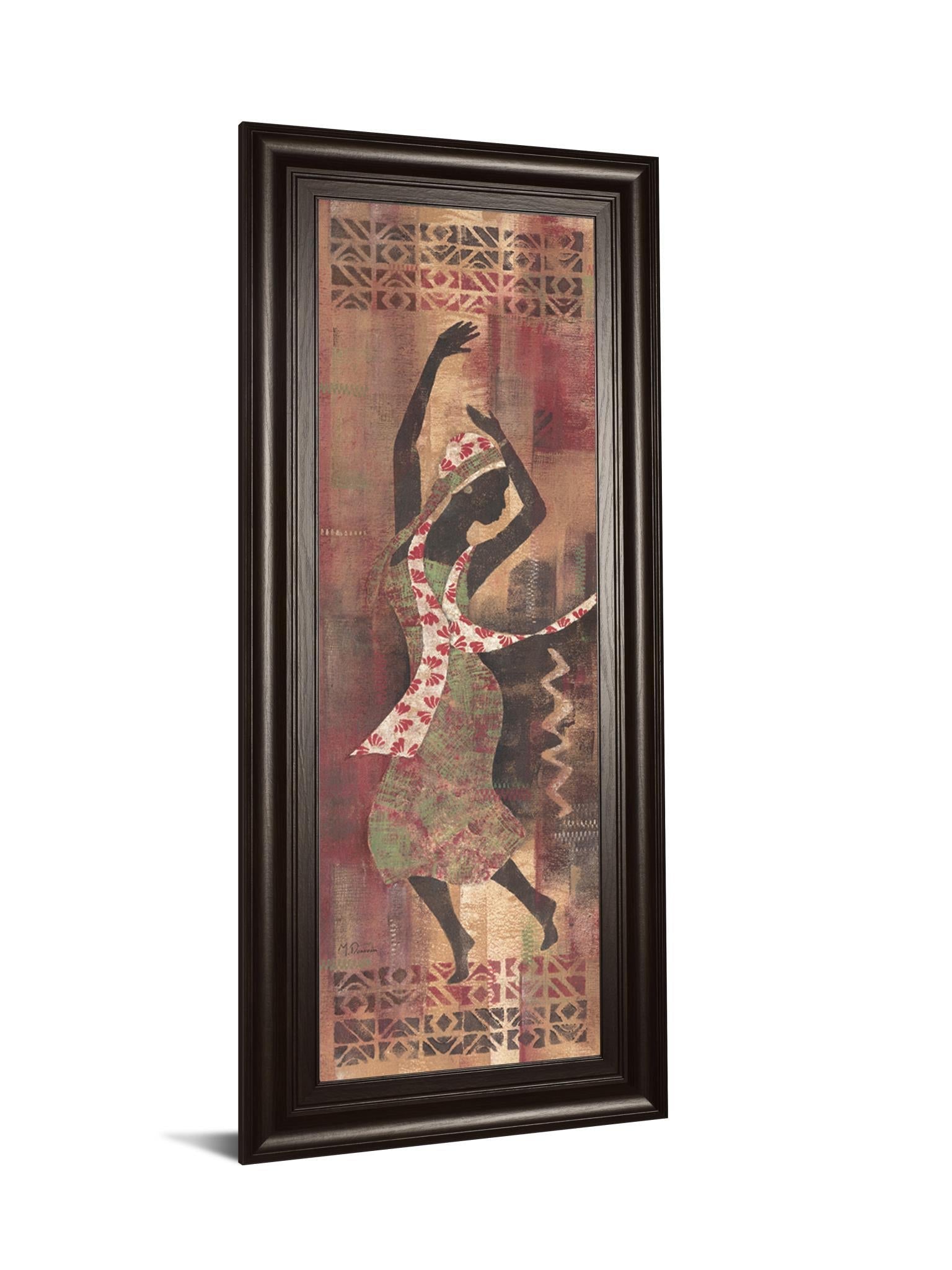 Graceful Reflection Il By Maria Donovan - Framed Print Wall Art - Red Classy Art