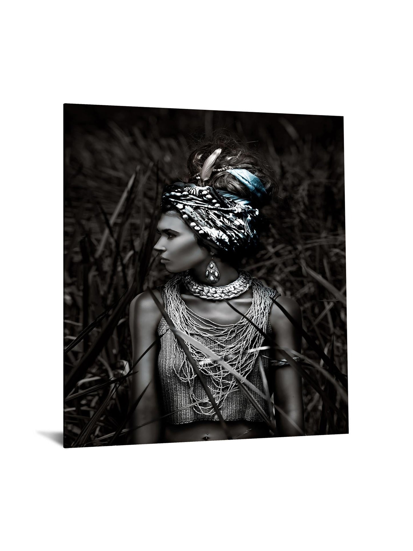 Floating Tempered Glass With Foil Waiting - Dark Gray Classy Art