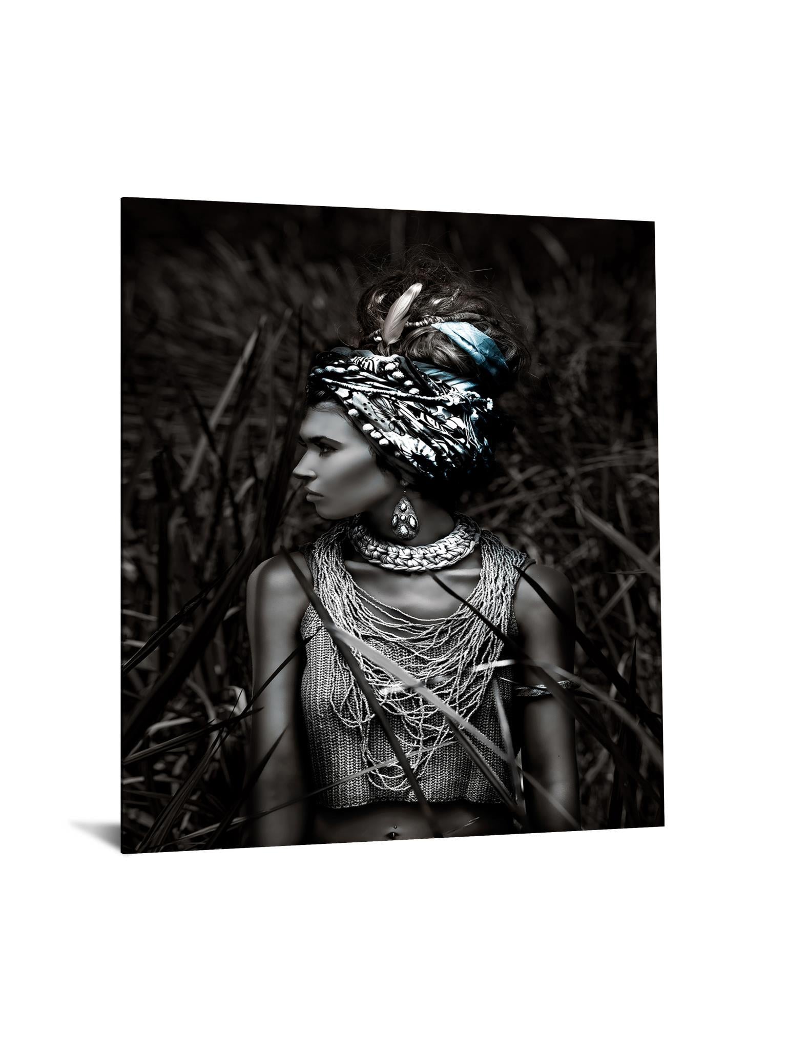 Floating Tempered Glass With Foil Waiting - Dark Gray Classy Art