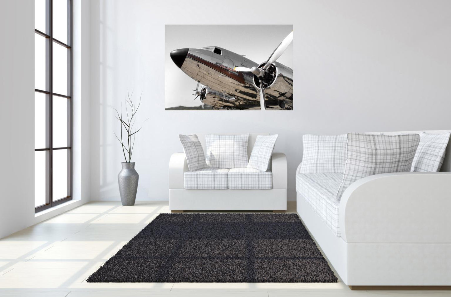 Floating Tempered Glass With Foil Let's Go Travelling - Pearl Silver Classy Art