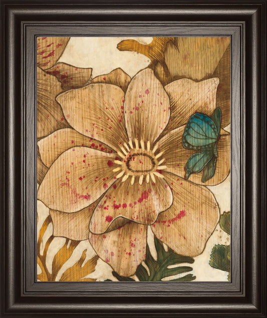 Fleurs De Bois By Maja - Framed Print Wall Art - Beige Classy Art