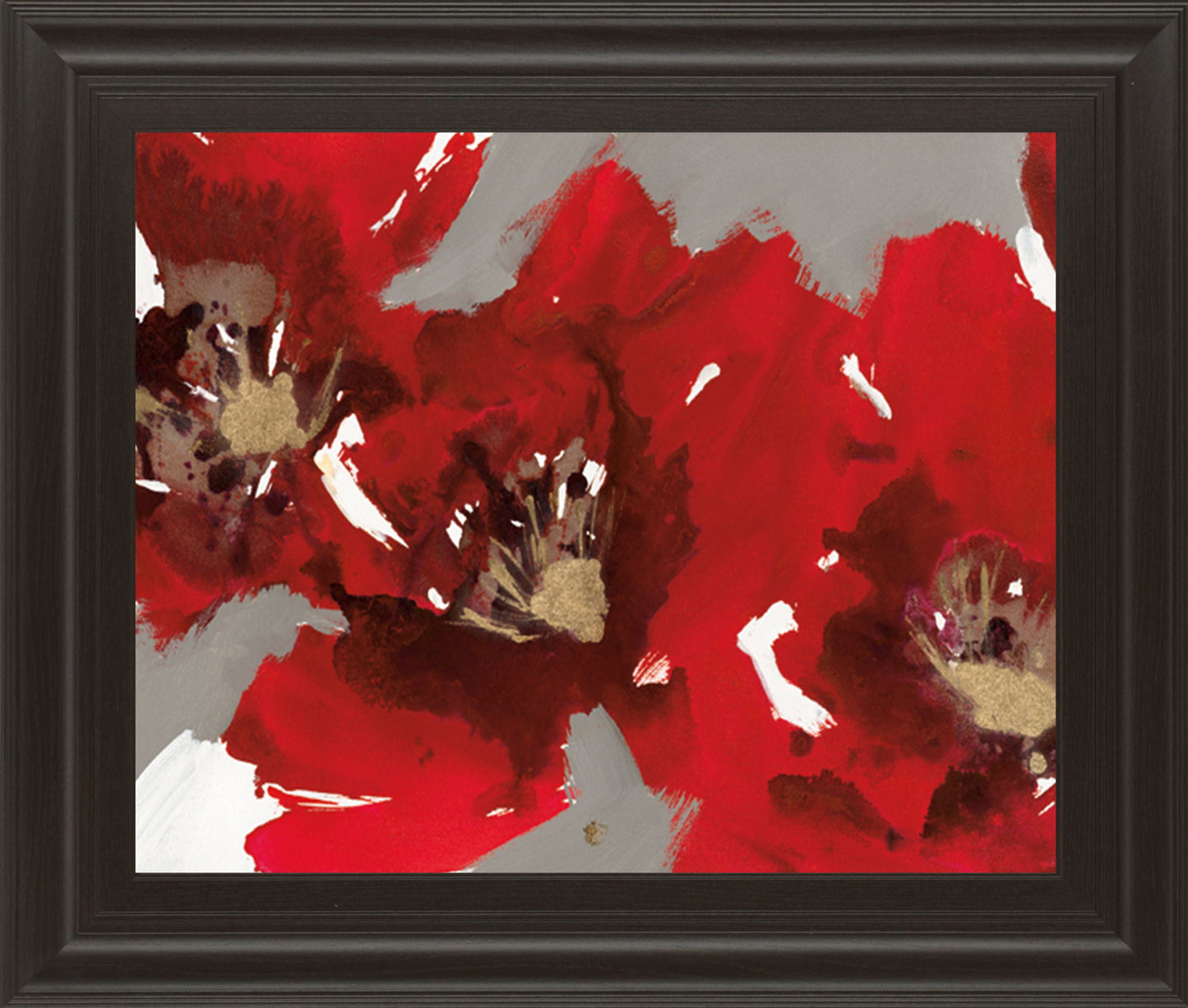 Red Poppy Forest I By N. Barnes - Framed Print Wall Art - Red Classy Art