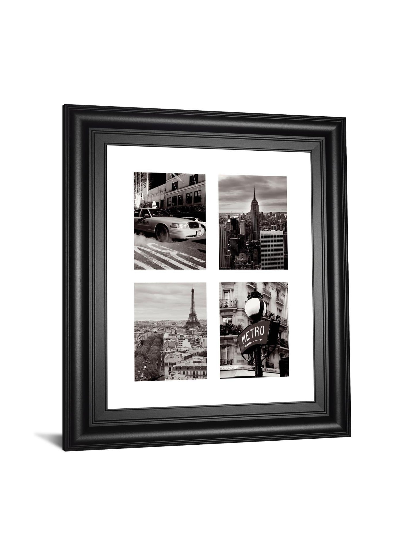 City Composite By Joseph Eta - Framed Print Wall Art - Black Classy Art