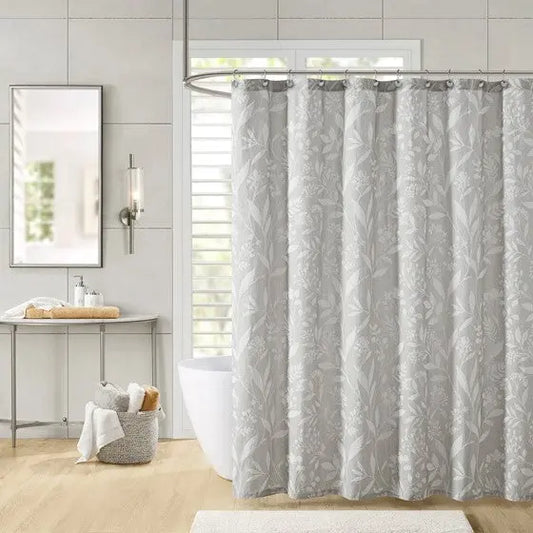 Floral Shower Curtain Taupe Olliix.com