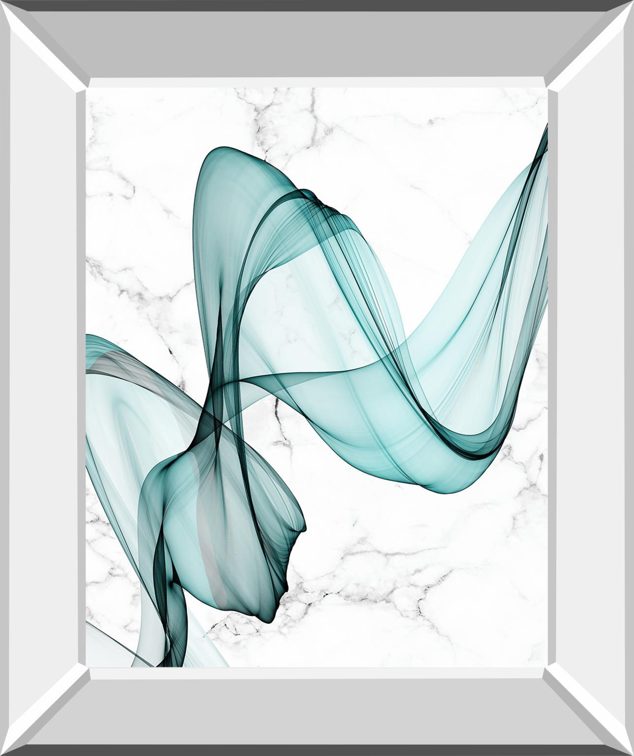 Teal Ribbons I By Irena Orlov - Green Classy Art