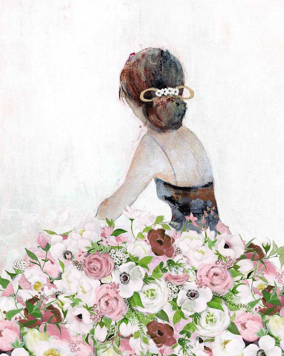 Floral Contemplation II By Tava Studios - Pink Classy Art