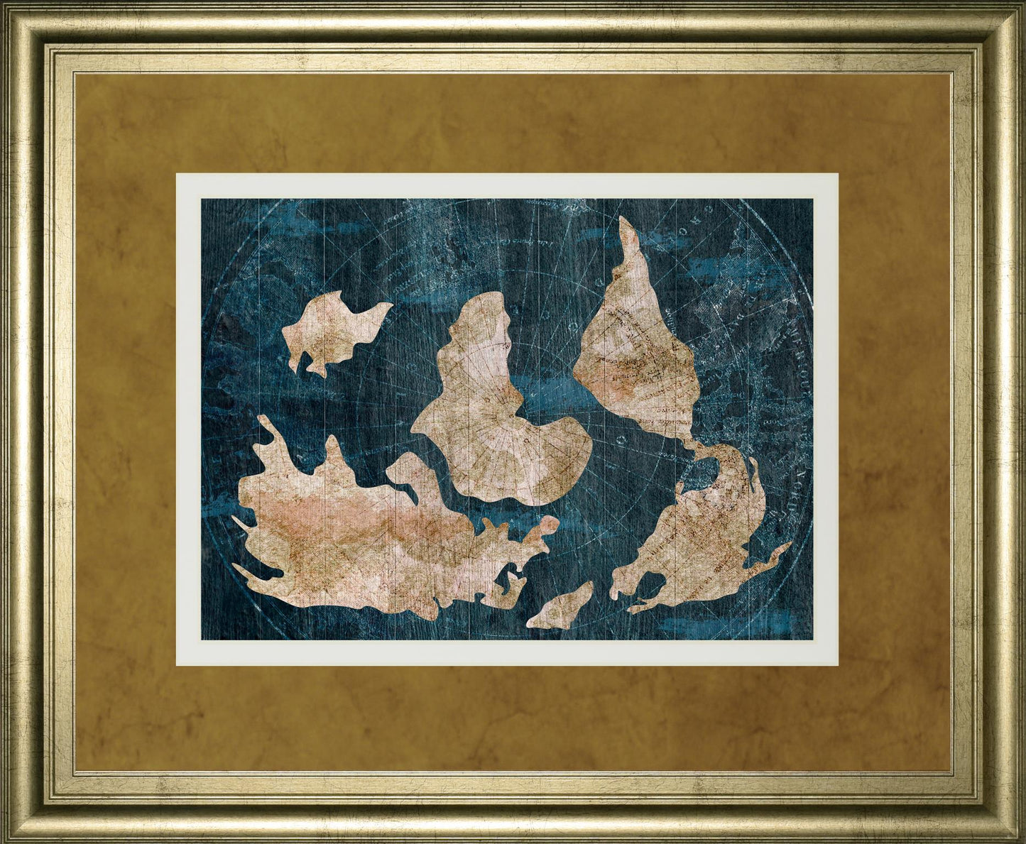 34x40 Industrial Map By CAD Designs - Blue Classy Art