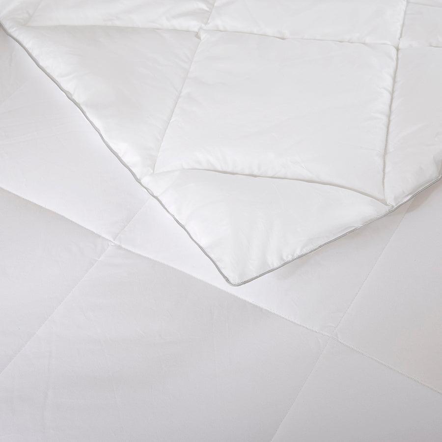 1000 TC Cotton Rich Quilted Down Alt Comforter White King/Cal King Olliix.com