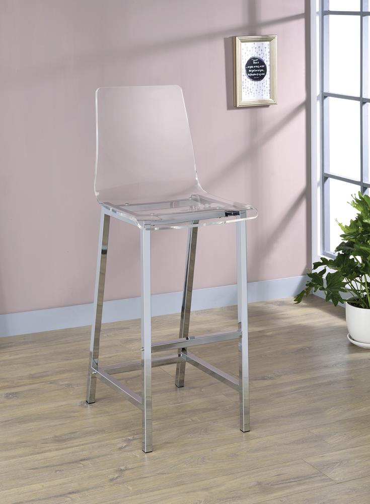 G100295 Contemporary Clear Acrylic Bar Stool Coaster Z2 Premium