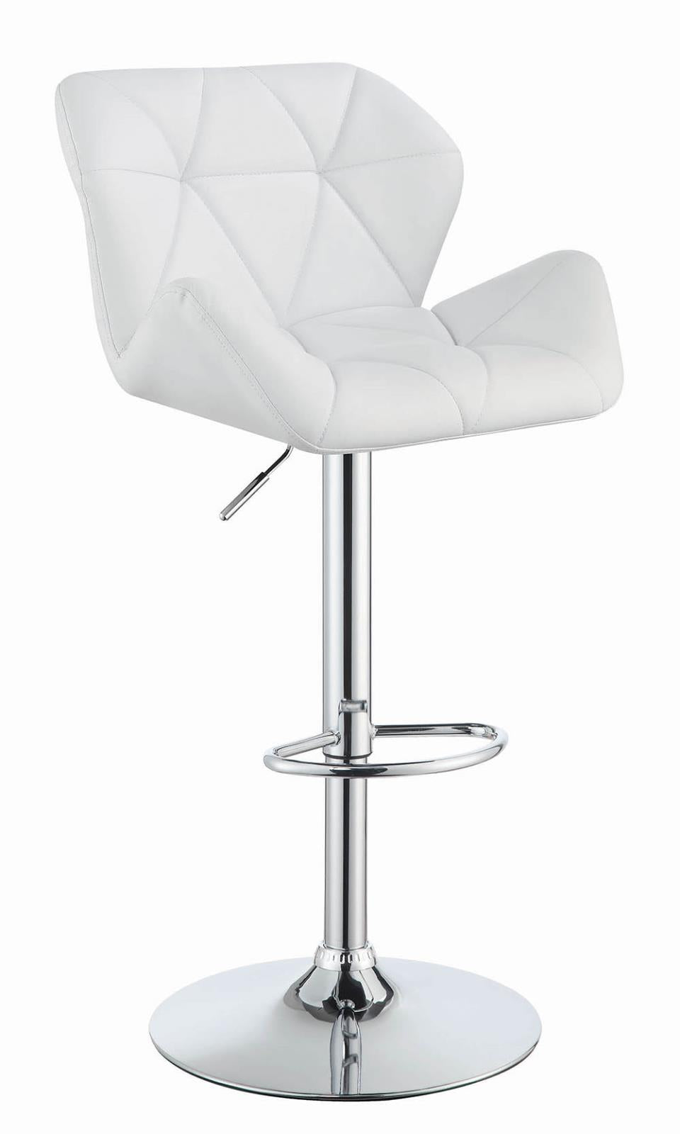 G100424 Contemporary White Adjustable Bar Stool Coaster Z2 Premium