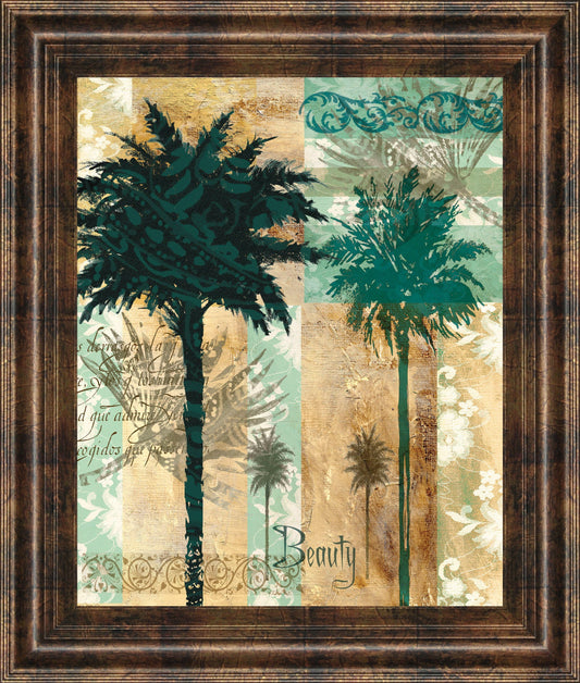 Palm Il By Maeve Fitzsimons - Framed Print Wall Art - Green Classy Art