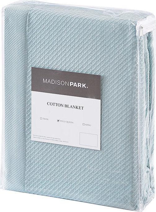 100% Casual Certified Egyptian Cotton Blanket Light King Light Blue Olliix.com