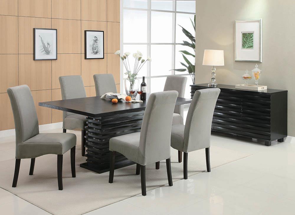 Stanton Contemporary Black Rectangular Dining Table Coaster Z2 Premium