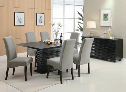 Stanton Contemporary Black Rectangular Dining Table Coaster Z2 Premium