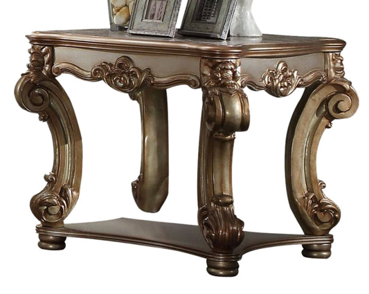 Acme Vendome End Table in Gold Patina 83121 ACME East