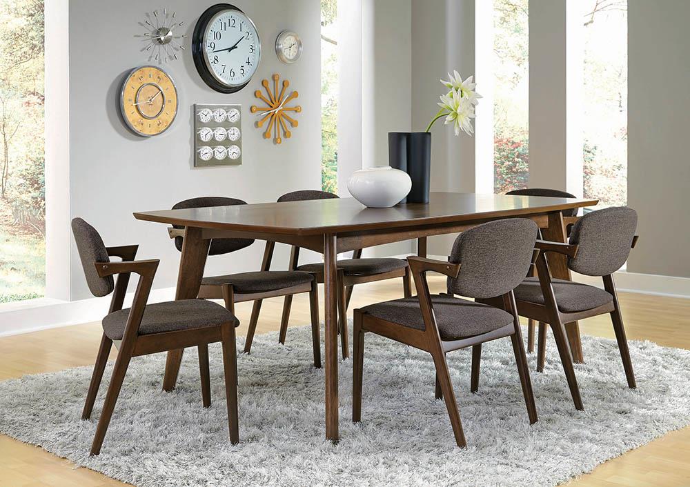 Malone Mid-Century Modern Dark Walnut Dining Table Coaster Z2 Premium