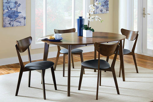 Malone Mid-Century Modern Dark Walnut Dining Chair Coaster Z2 Premium