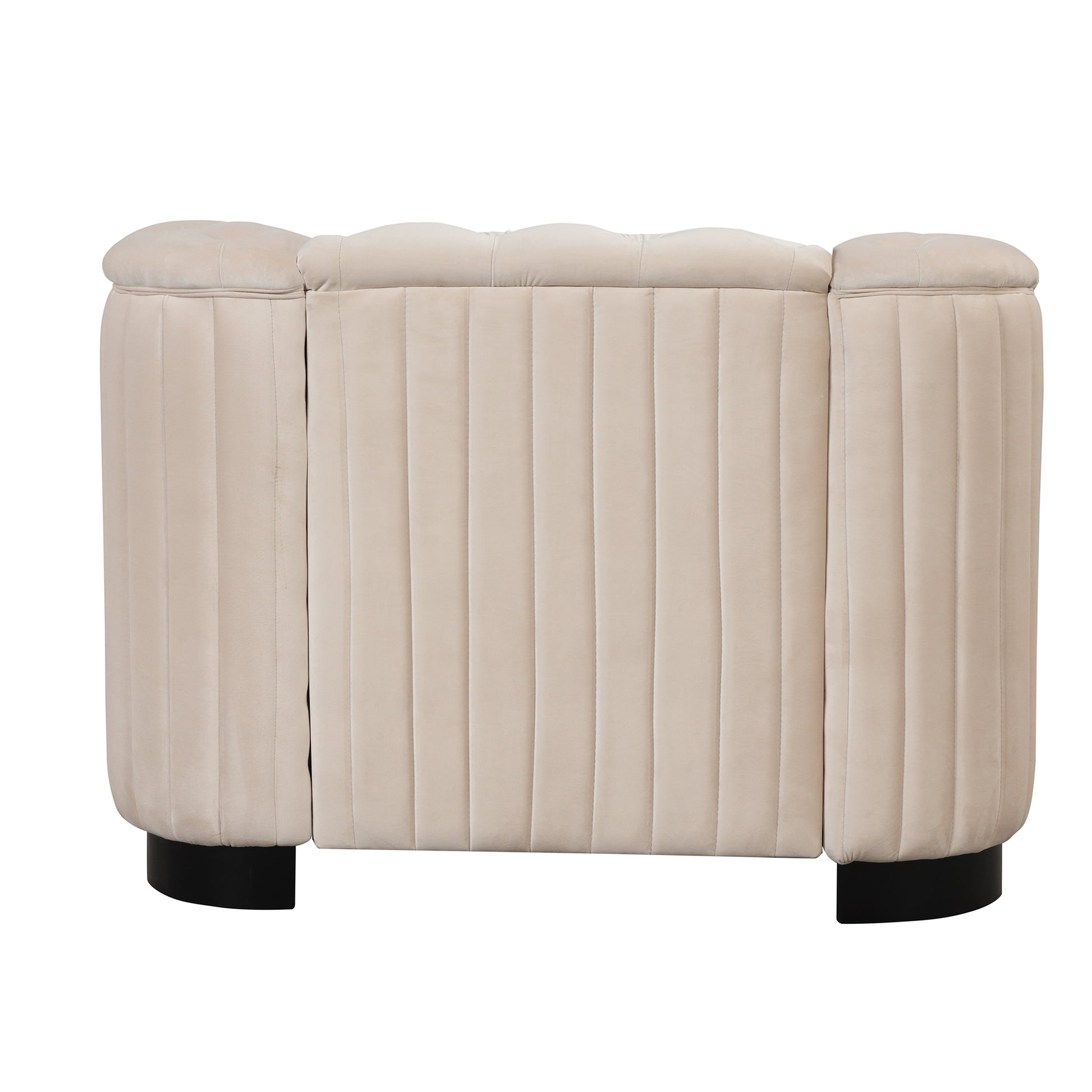 41.5" Velvet Tufted Upholstered Accent Sofa,Modern Single Sofa Chair with Thick Removable Seat Cushion,Modern Single Couch for Living Room,Bedroom,or Small Space,Beige House to Home Furnishings LLC