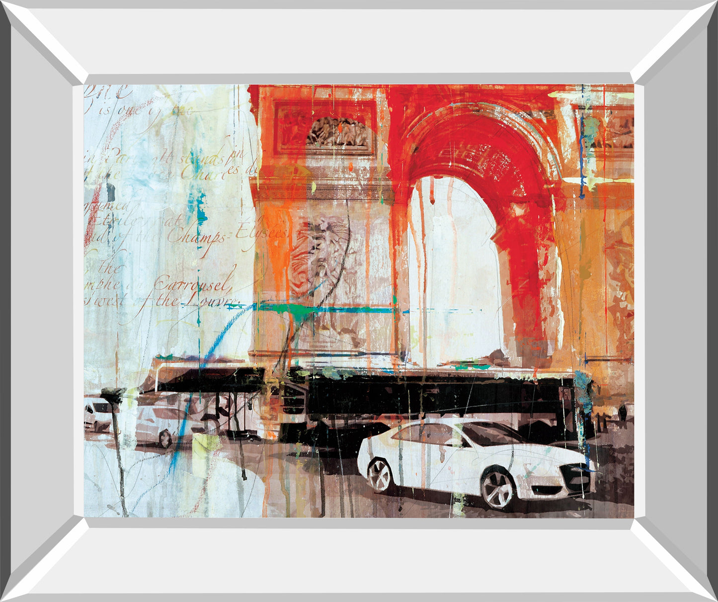 City Of Light II By Markus Haub - Mirror Framed Print Wall Art - Red Classy Art