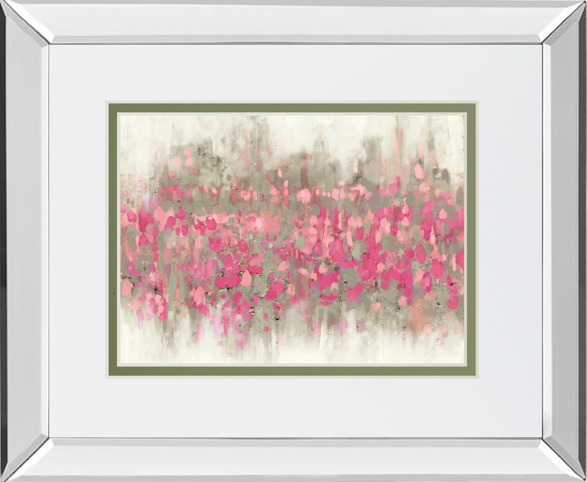 Crossing Abstract II Mirror Framed By DanMeneely - Pink Classy Art