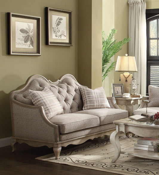 Acme Chelmsford Loveseat in Beige 56051 ACME East