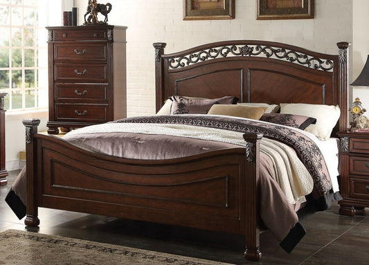 Acme Manfred Queen Panel Bed in Dark Walnut 22770Q ACME East