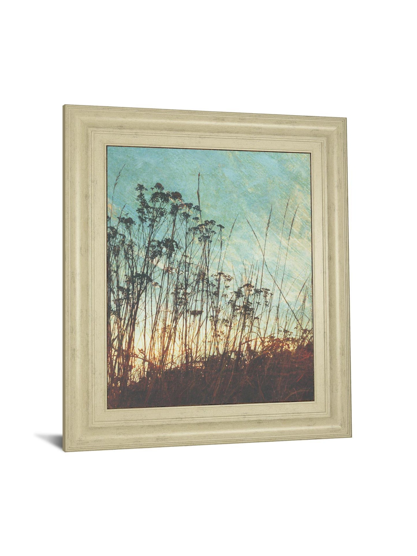 Wild Grass By Amy Melious - Framed Print Wall Art - Blue Classy Art