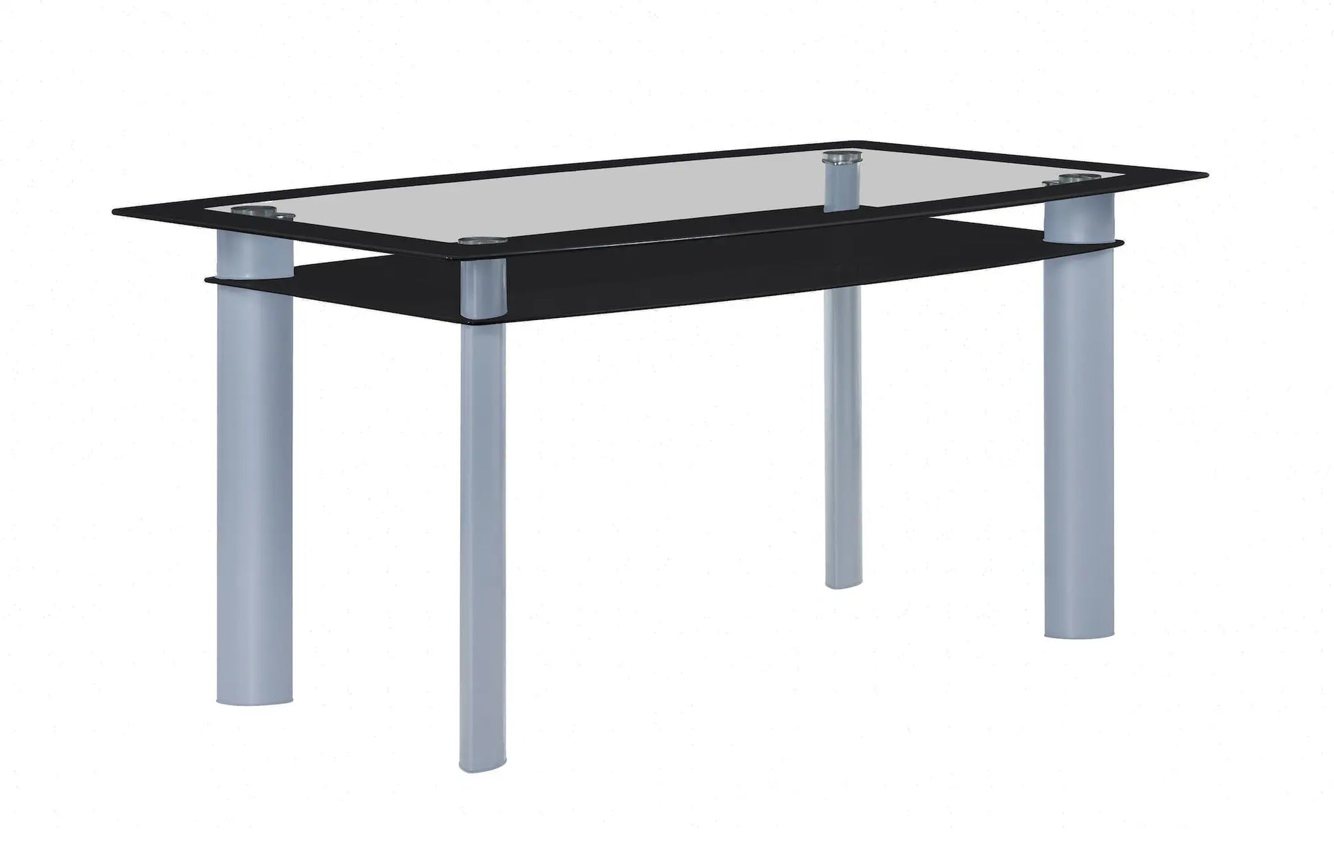 Echo Black/Gray Glass-Top Dining Table Crown Mark